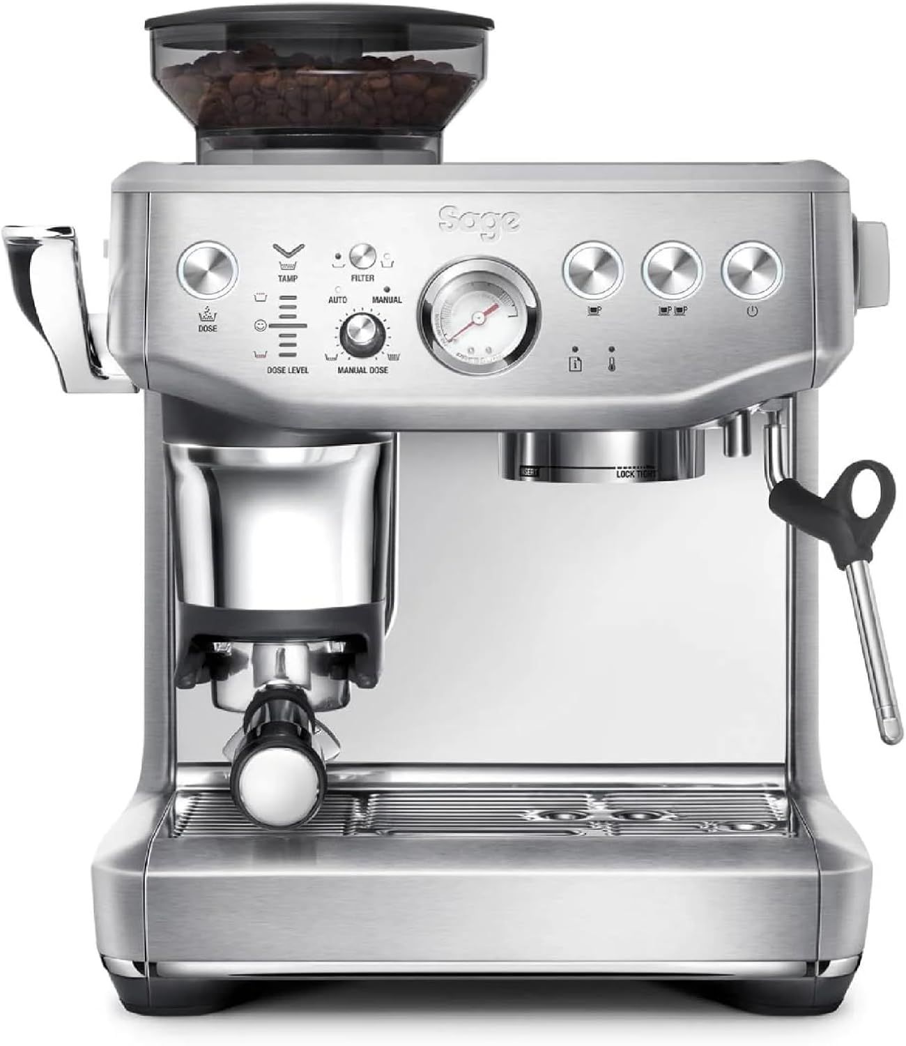 Sage - The Barista Express Impress - Bean to Cup Coffee Machine with Grinder and Milk Frother, Brus…