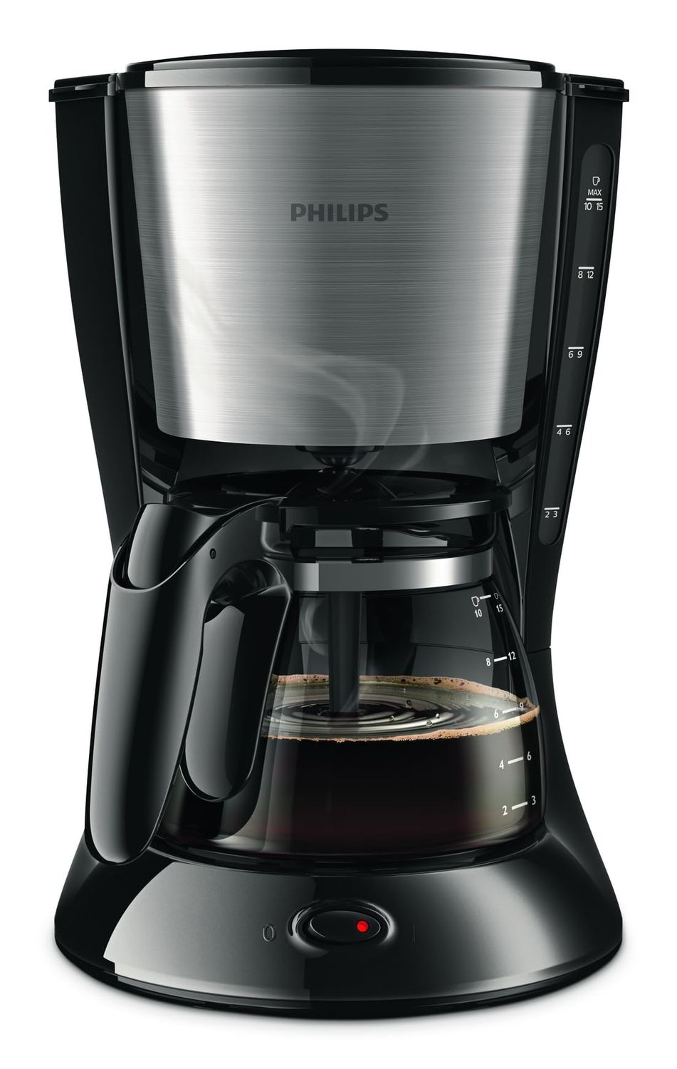 Philips Daily Collection HD7462/20 Drip Coffee Maker 1.2L 15cups Black, Stainless Steel - Coffee Ma…