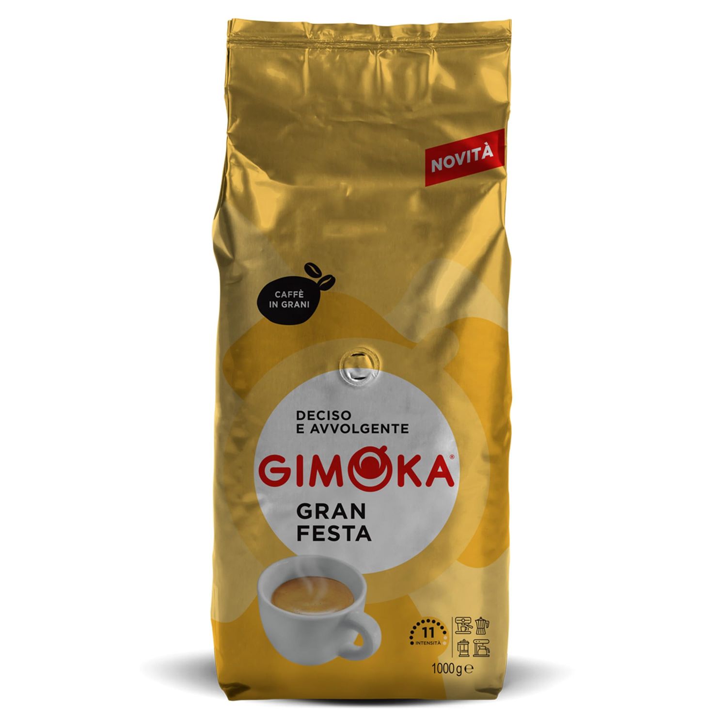 Gimoka Gren Festa Whole Roasted Coffee Beans 1kg intensity 11