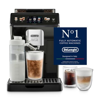 De'Longhi Cold Brew Coffee Machine ELETTA EXPLORE Fully Automatic Espresso Machine with 50+ Hot &amp; C…