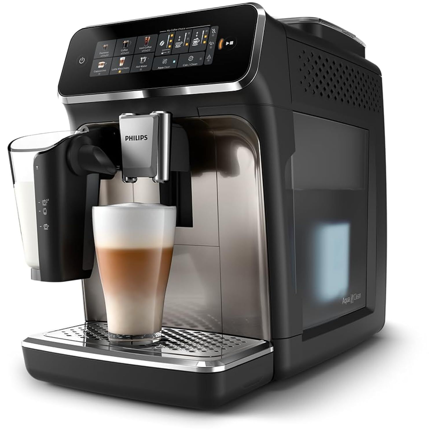Philips Fully Automatic Coffee Machine Series 3300-6 Beverages, 1.8L Water Capacity, 1500W, LatteGo…