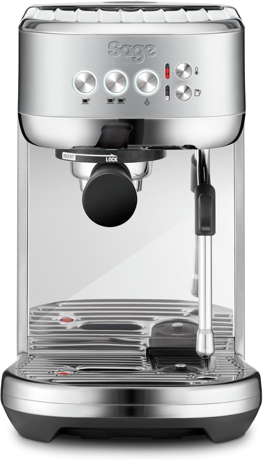 Sage - The Bambino Plus - Compact Coffee Machine with Automatic Milk Frother, Brushed Stainless Ste…