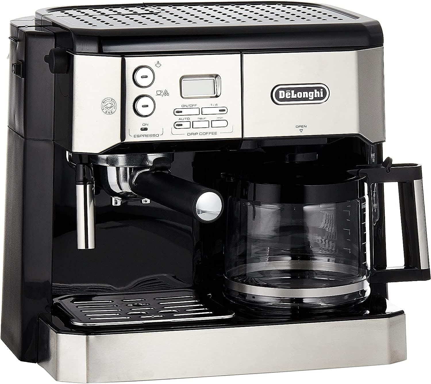 De'Longhi BCO431.S Dual Function Coffee Machine Espresso And Drip Coffee,Espresso Machine,Silver/Bl…