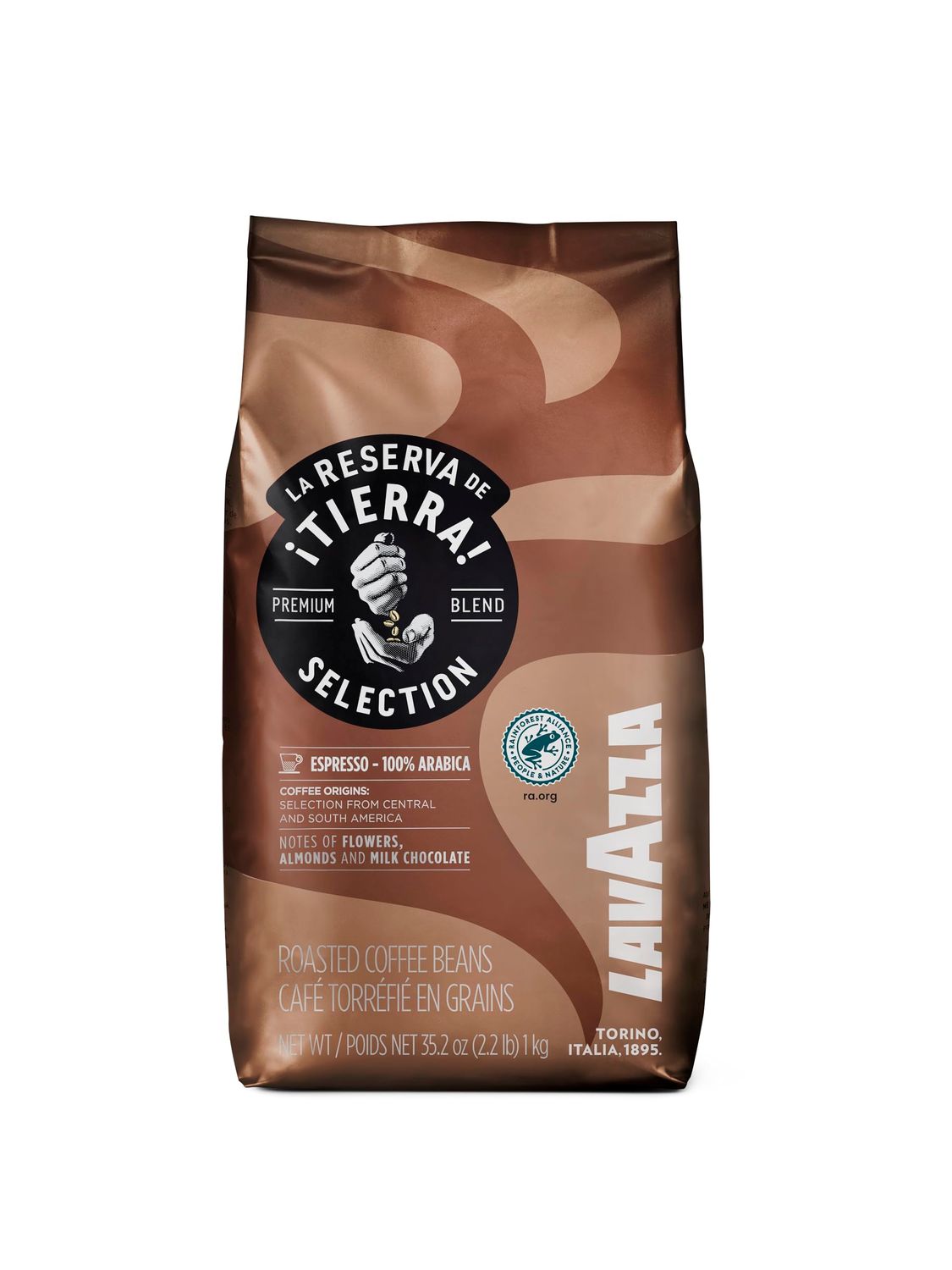 Lavazza iTierra Selection 100% Arabica Coffee Beans, 1 Kg