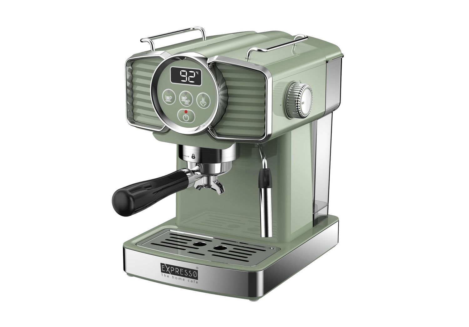 𝐄𝐗𝐏𝐑𝐄𝐒𝐒𝐎 Art Espresso Coffee Machine EM3203A - 20 Bar, Digital Display, Steam Wand, 1.8L Wa…
