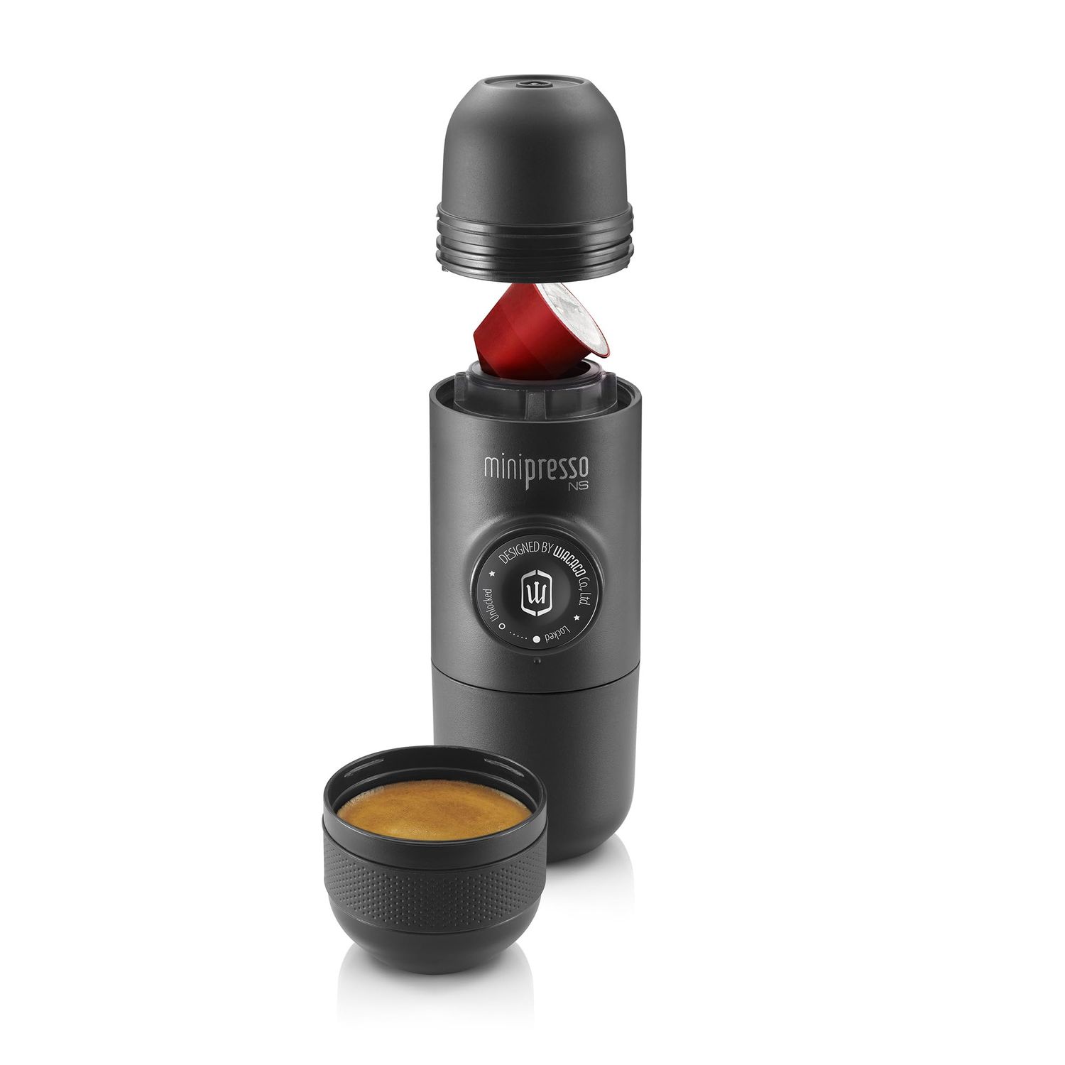 Wacaco Minipresso NS Manually operated Mini Portable Espresso Maker- Extra Small capsule coffee mac…