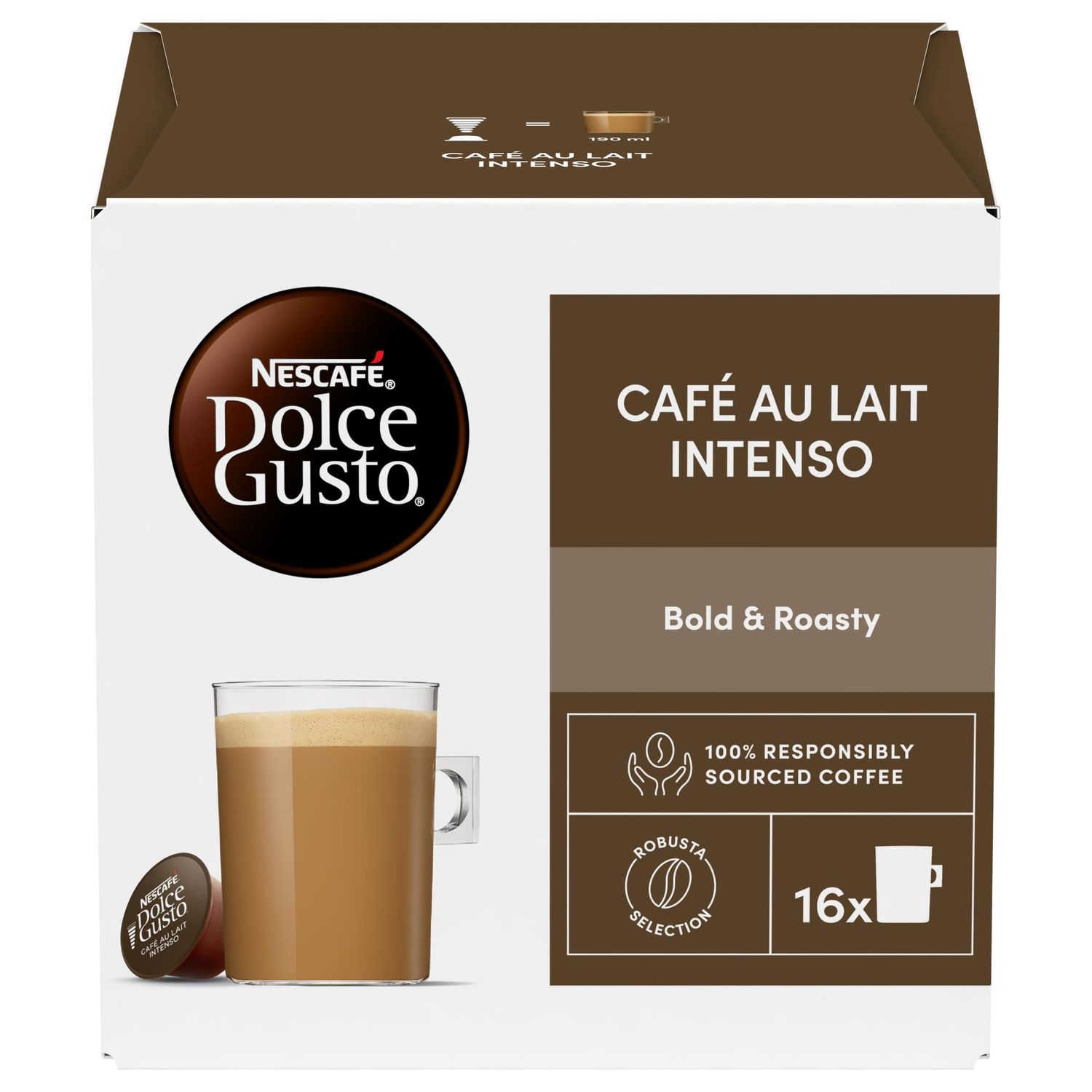 NESCAFÉ DOLCE GUSTO Café Au Lait Intenso 16 Drinks
