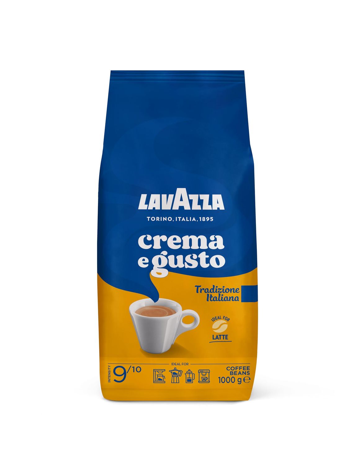 Lavazza Coffee Beans - Crema e Gusto Tradizione Italiana - individually packed (1 x 1 kg)