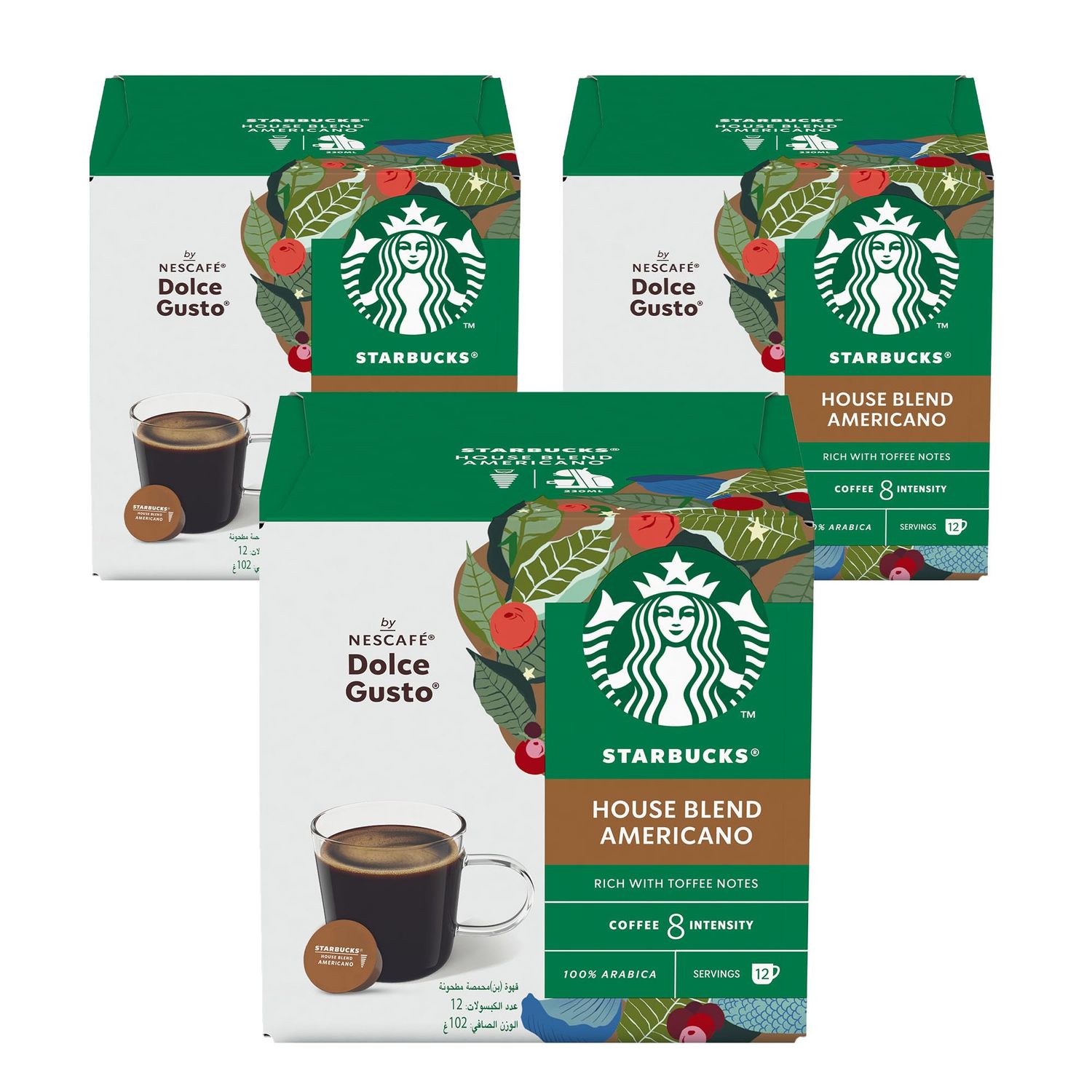 Starbucks House Blend By Nescafe Dolce Gusto Medium Roast Coffee (3X12 Capsules)