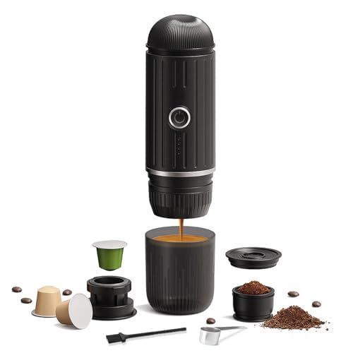 NALACAL Portable Coffee Maker, Self-Heating Electric Coffee Maker 19 Bar Pressure, Compatible with …
