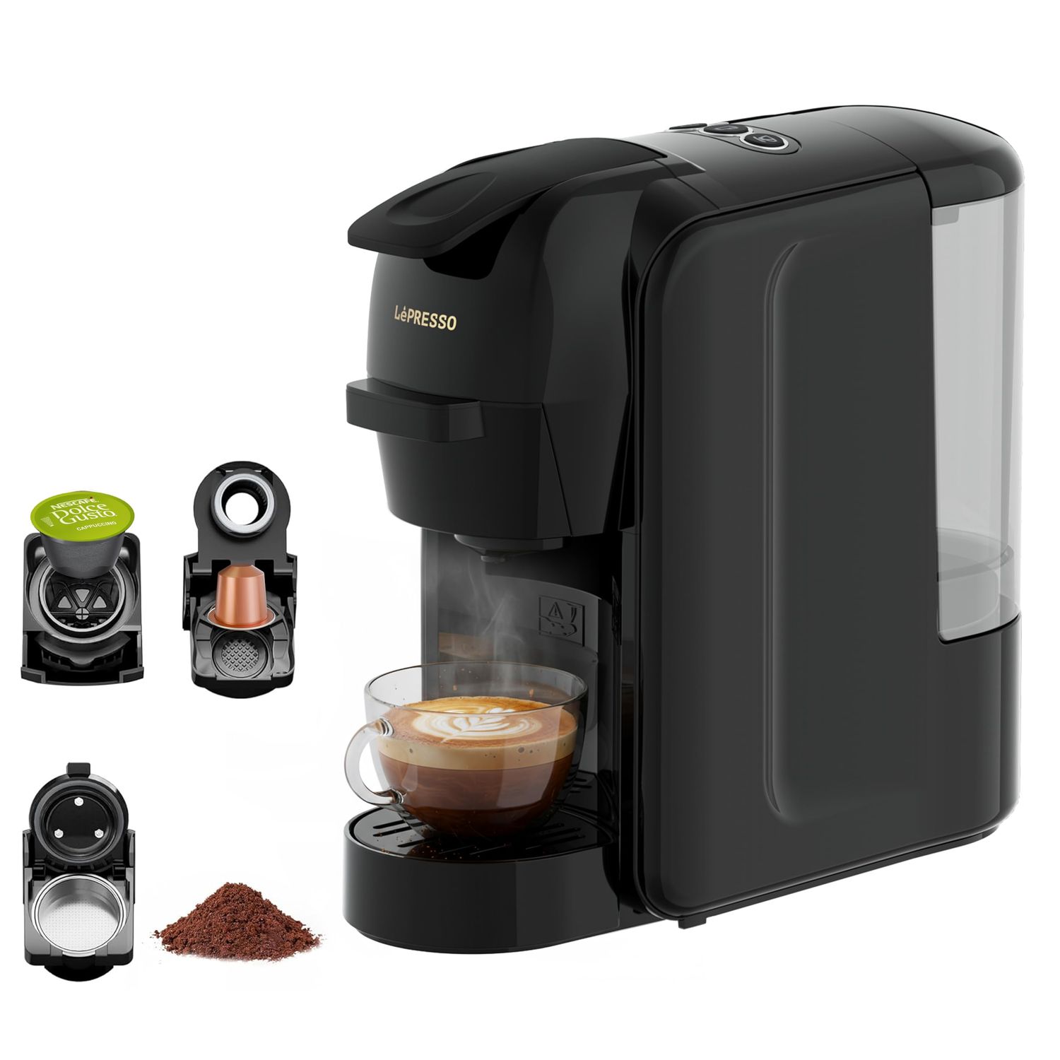 LePresso LIETO Multi-Capsule Coffee Maker, 3 in 1 Capsule Coffee Machine, 19Bar Italian Pump, 0.6L …