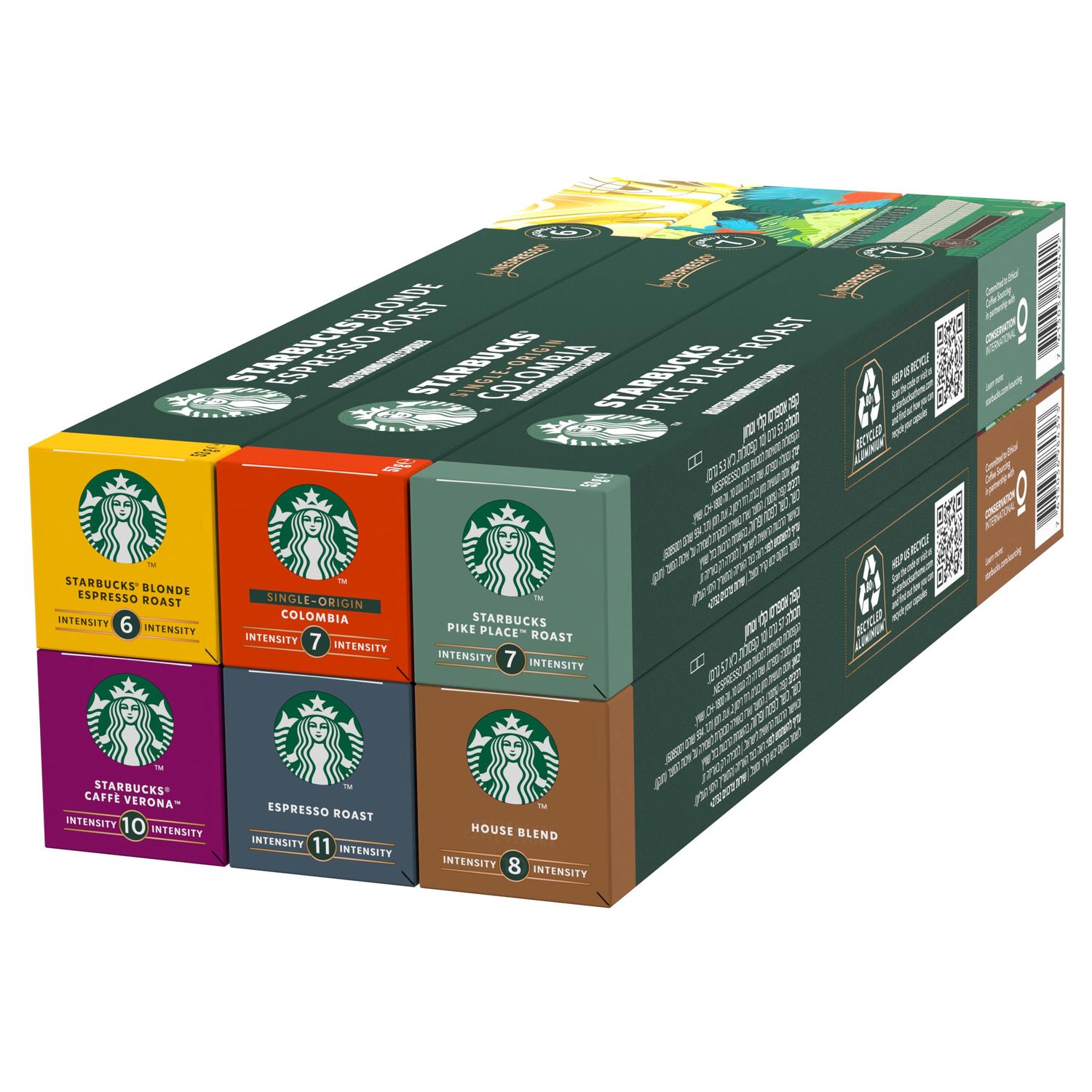 STARBUCKS Discovery Variety Pack by Nespresso, All Roast Types Coffee Capsules 6 x 10 (60 Capsules)…