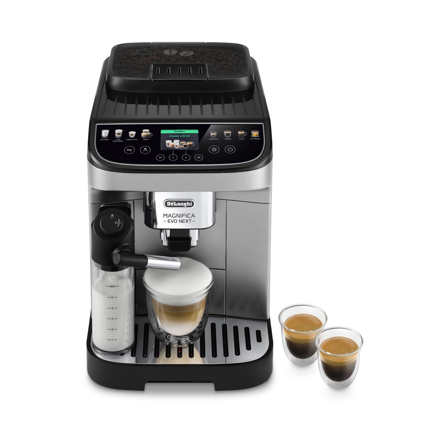 De'Longhi Magnifica Evo Next ECAM312.80.SB, Automatic Coffee Machine With Automatic Milk Frother, B…