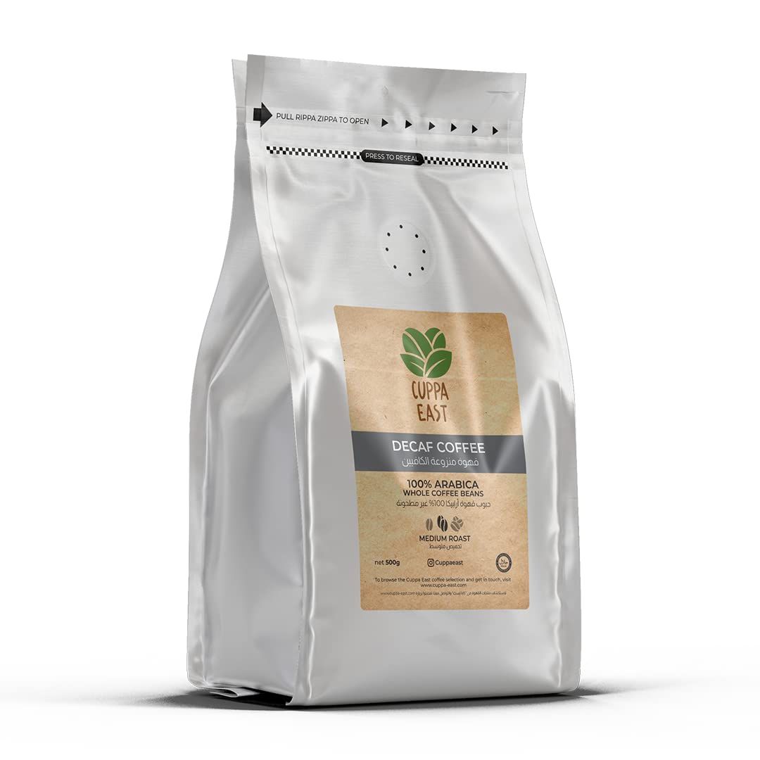 Cuppa East Decaffeinated Colombian Coffee, 99.9% Caffeine-Free Whole Beans, Medium Roast, Citric &amp; …