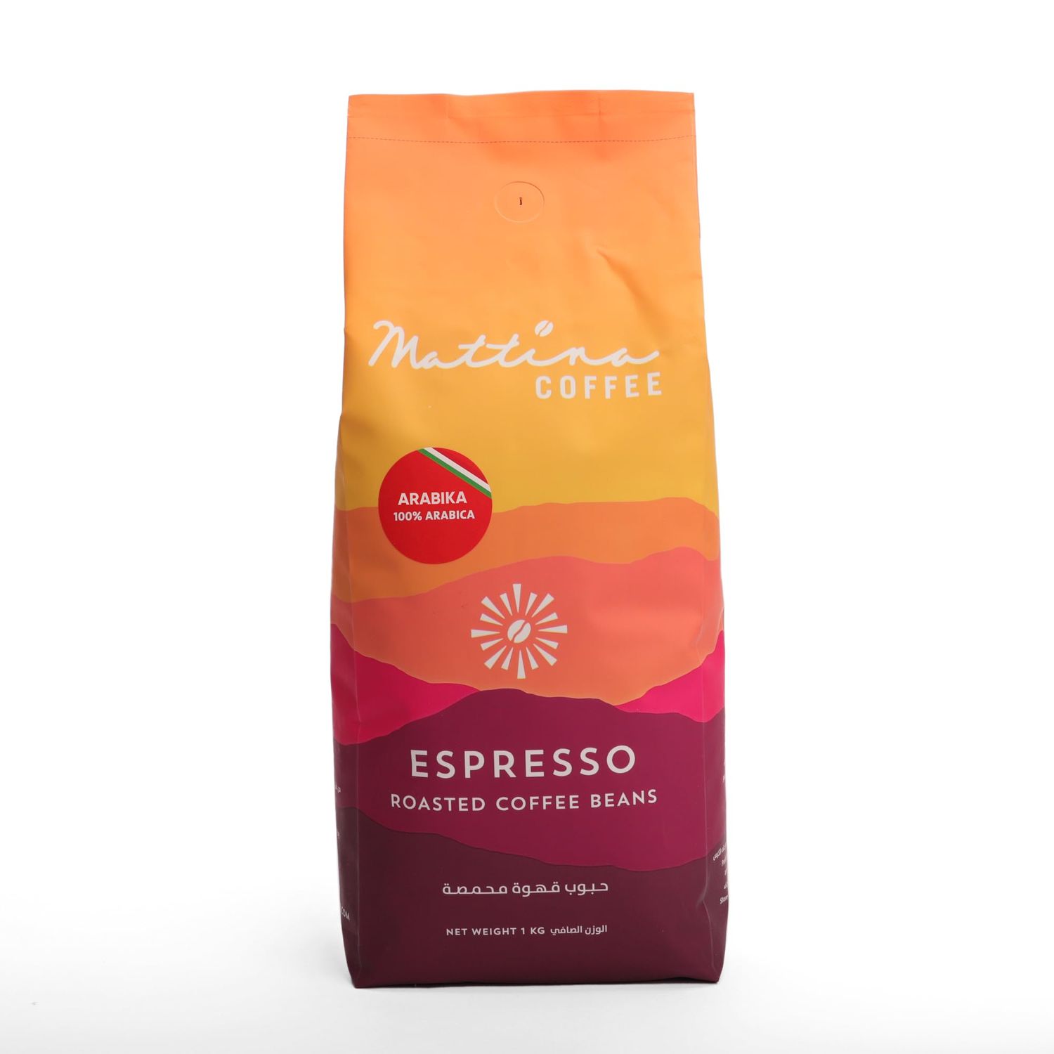 Mattina Coffee Arabika,Roasted Coffee Beans, 100% Arabica, 1kg medium roast