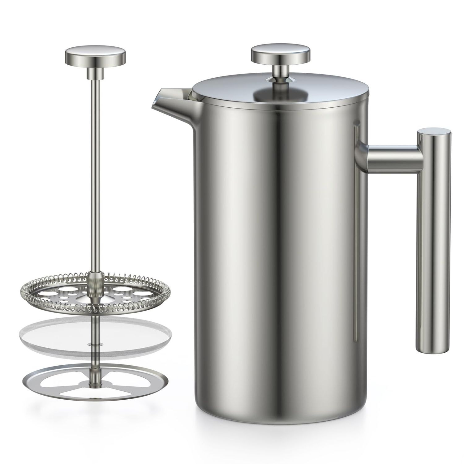 Enfmay French Press Coffee Maker, 304 Stainless Steel Coffee Press, 1 L/8 Cups French Press Coffee,…