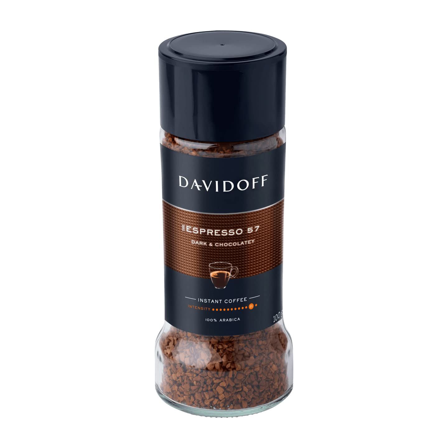DAVIDOFF Espresso 57 Instant Coffee - Dark and Chocolatey - Intense Roast with a Smooth Aroma - 100…