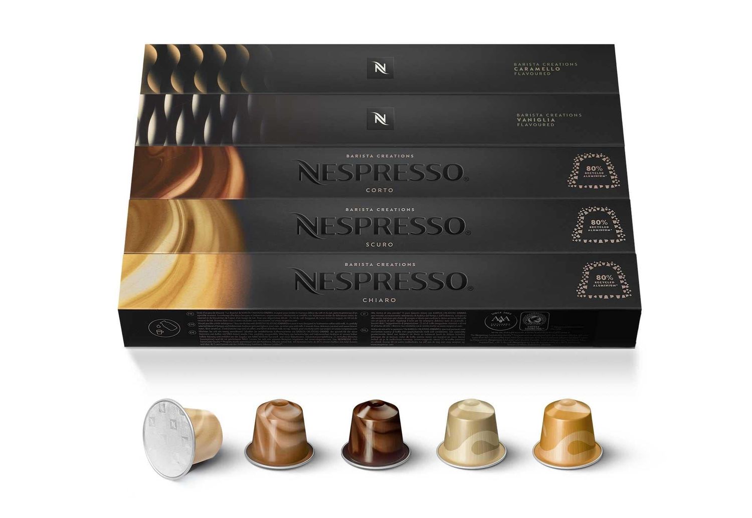 Nespresso Original - Assortment Barista Creations 50 Capsules 10X Chiaro, Scuro, Corto, Vaniglia, C…