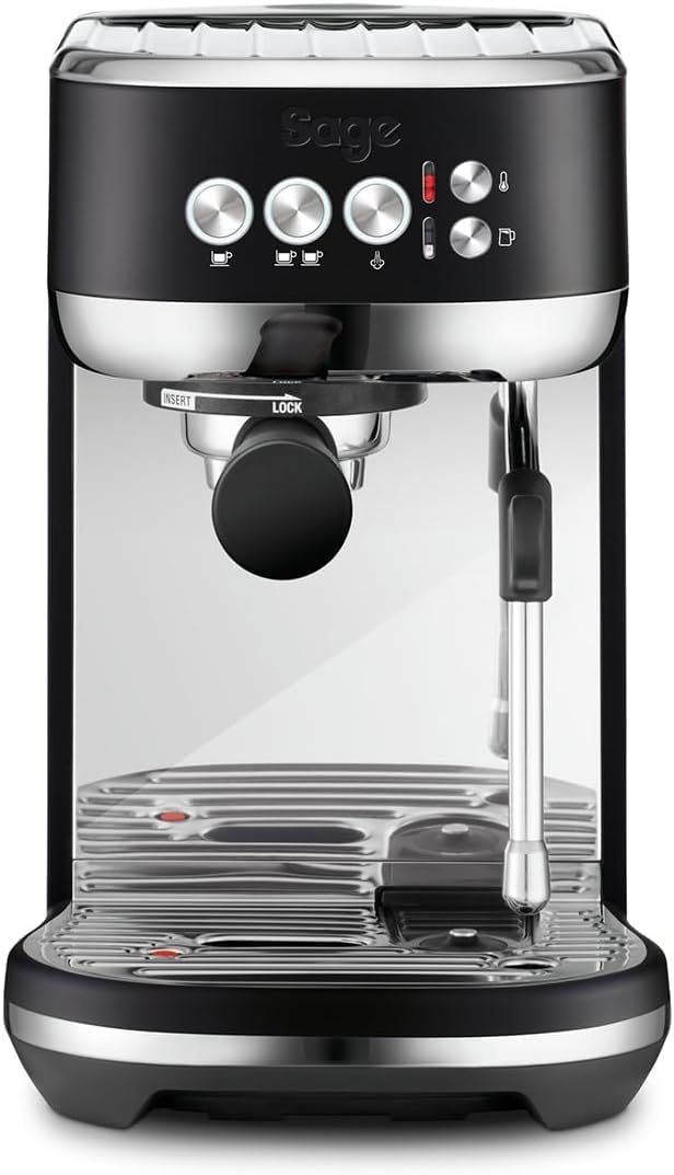 Sage - The Bambino Plus - Compact Coffee Machine with Automatic Milk Frother, Black Truffle - UAE V…