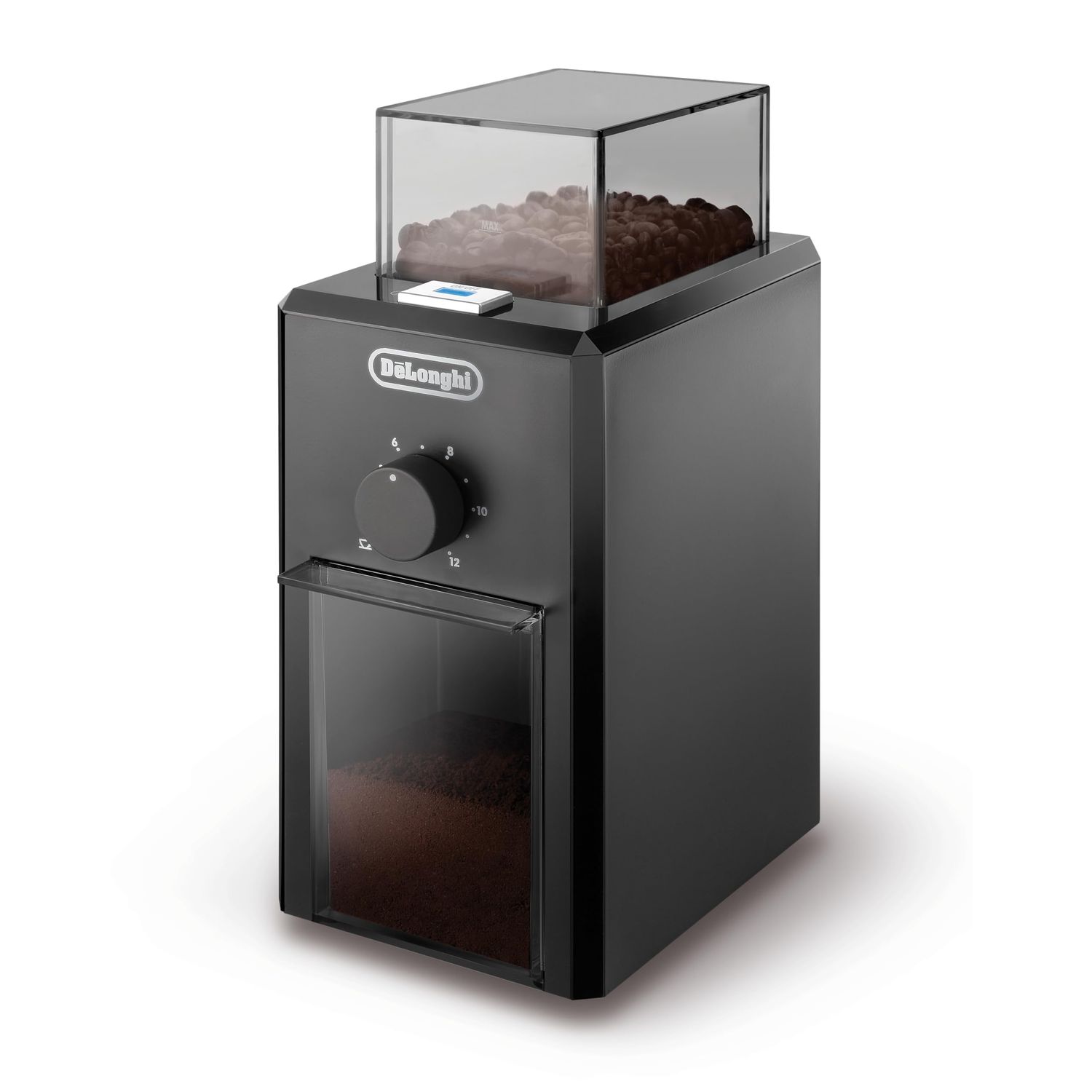 De'Longhi Electric Coffee Grinder, 110W, Burr Grinding System, 12 Settings, Stainless Steel Blade, …