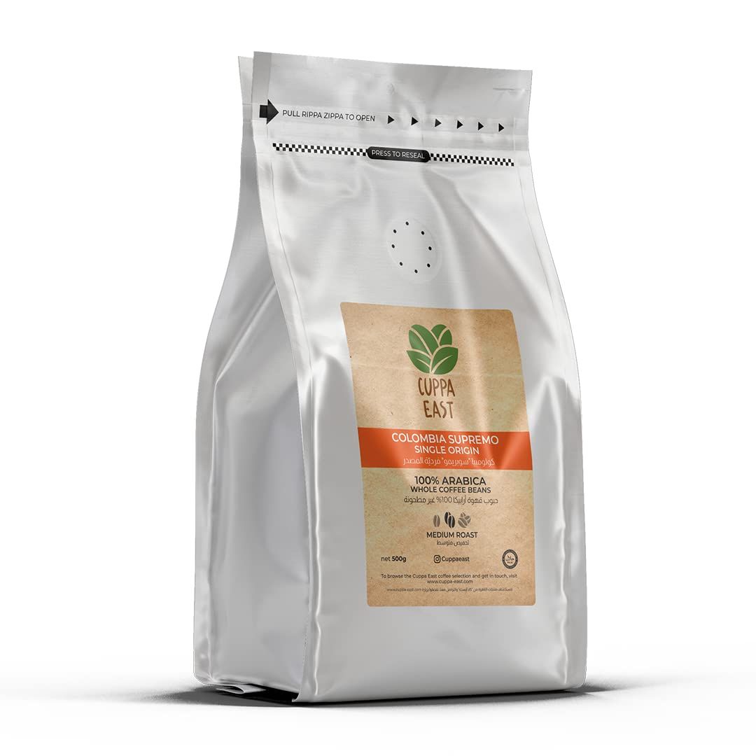 Cuppa East Colombia Supremo Single Origin Coffee, 100% Arabica Beans, Medium Roast, Fruity Note, Fl…