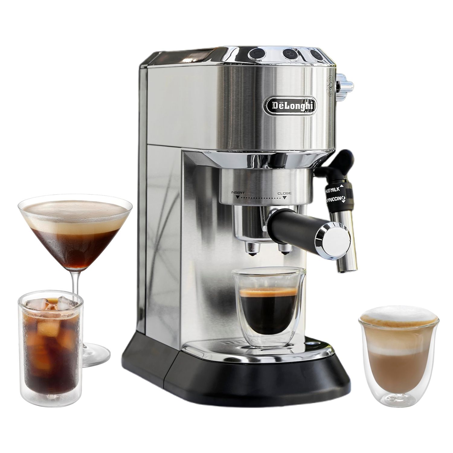 DeLonghi America, EC685M Dedica Deluxe Espresso, Silver, 1