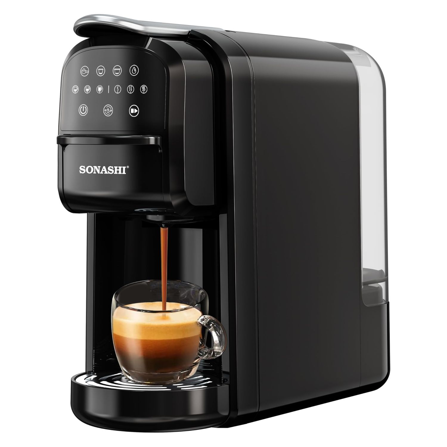 Sonashi SCM-4985 3 in 1 Multi-Capsule Coffee Machine – 1400W Coffee Maker with 700ML Detachable Wat…