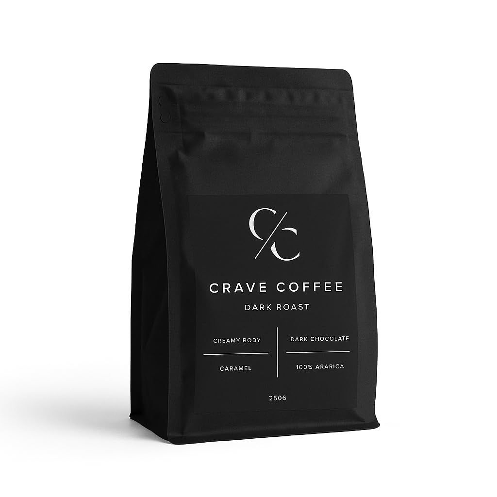 Crave Coffee | Dark Roast Specialty Coffee Beans | 100% Arabica | Whole Bean | Creamy Body, Dark Ch…