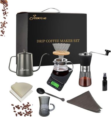 V60 Coffee Kit, 10 Piece V60 Coffee Set,Pour Over Coffee Maker Set with Portable Carry Case,Coffee …