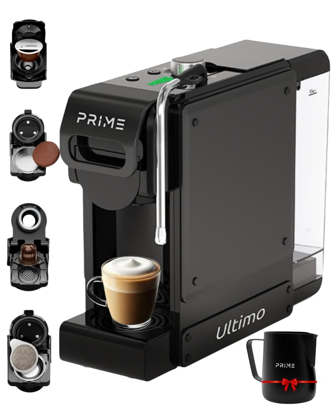 7-in-1 Multi-Function Coffee Machine, Compatible with All Capsules and Ground Coffee, 1L Water Tank…