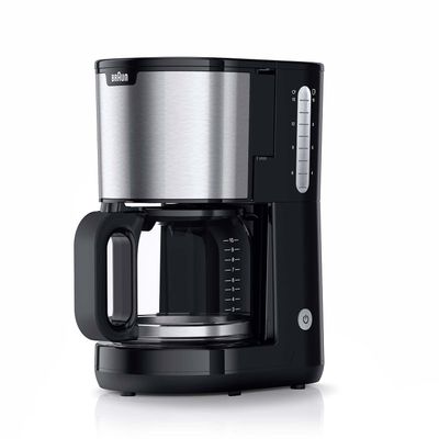 Braun Household PurShine KF 1500 BK - Filter coffee machine with glass jug for up to 10 cups, OptiB…