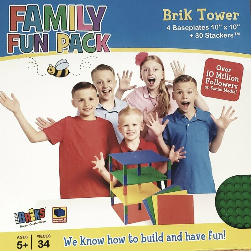 Stricktly Briks Family fun Pack Brik Tower 10"x10"