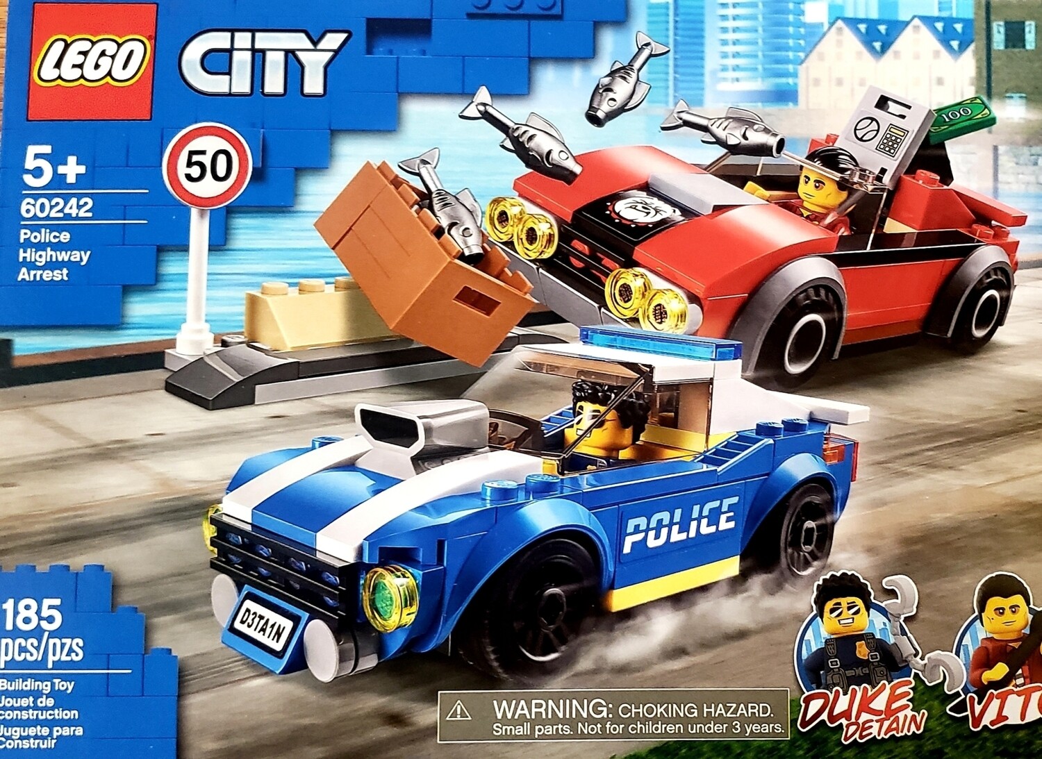 LEGO 60242 City Police Highway Arrest Building Toy Kit 185 Pieces 