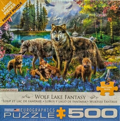 500 Eurographics Wolf Lake Fantasy 500-piece Puzzle Jigsaw 500 Piece 