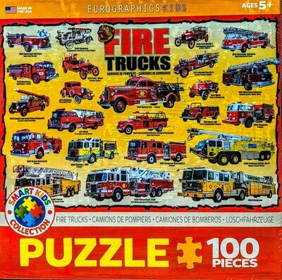 Fire Trucks Kids Puzzle - 100 pcs