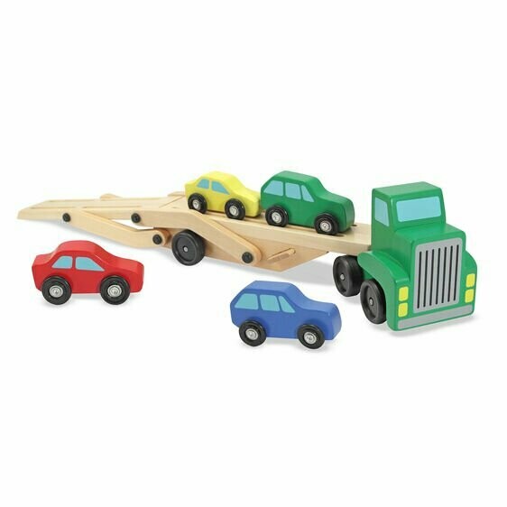 Classic Wooden Car Carrier Set