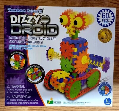 Gears STEM Construction Set - Dizzy Droid (60+ Pieces) - Award-Winning Learning Toys & Gifts for Boys & Girls Ages