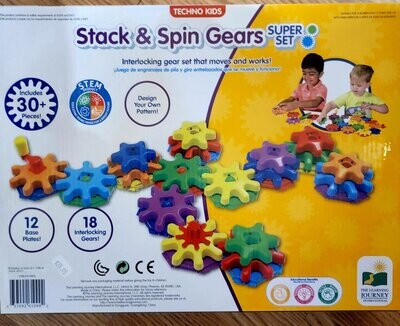Stack & Spin Gears Super set Techno by Learning Resources. Design your own pattern