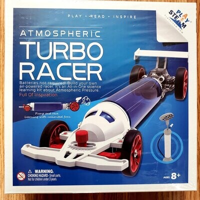 PLAYSTEM Atmospheric Turbo Racer Air Pressure Learning Kit-Assemble an air pressured race car - Engineering Stem Toys -
