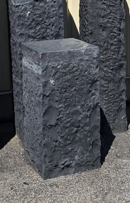Signature 3ft black basalt chiseled waterfeature