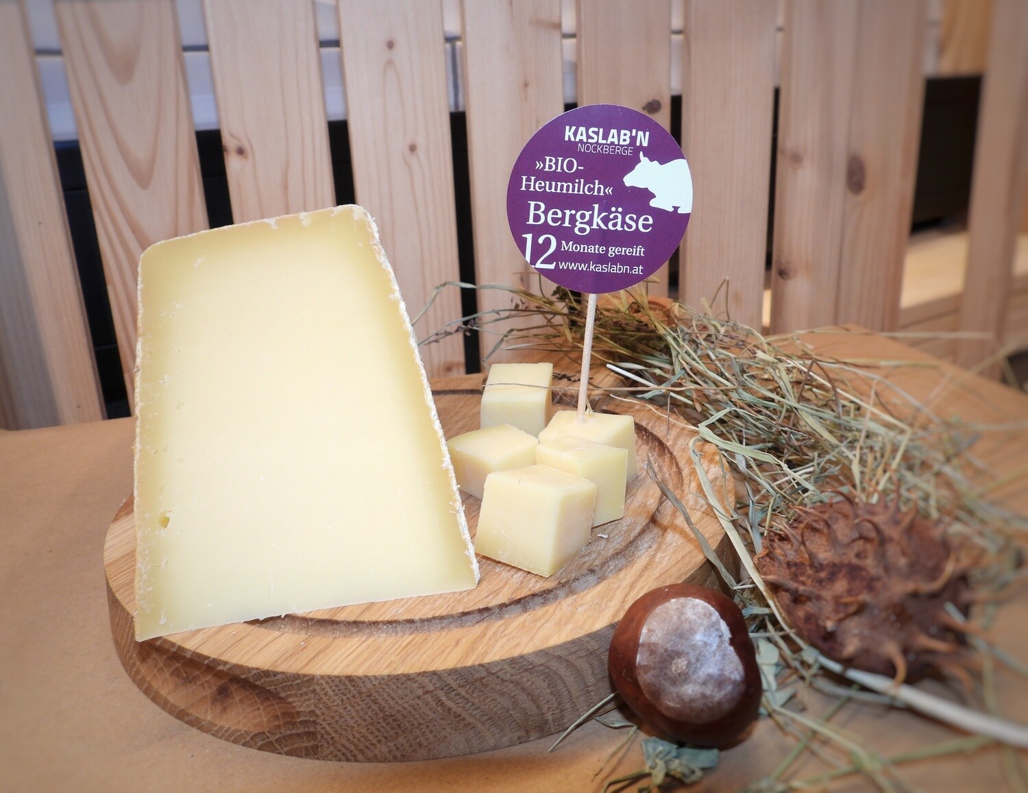 Bio-Bergkäse aus Rohmilch, 12 Monate gereift - Kaslab´n Nockberge