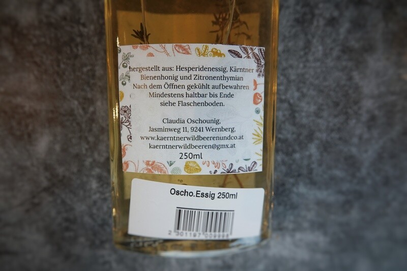 Honigessig mit Zitronenthymian - Kärntner Wildbeeren & Co