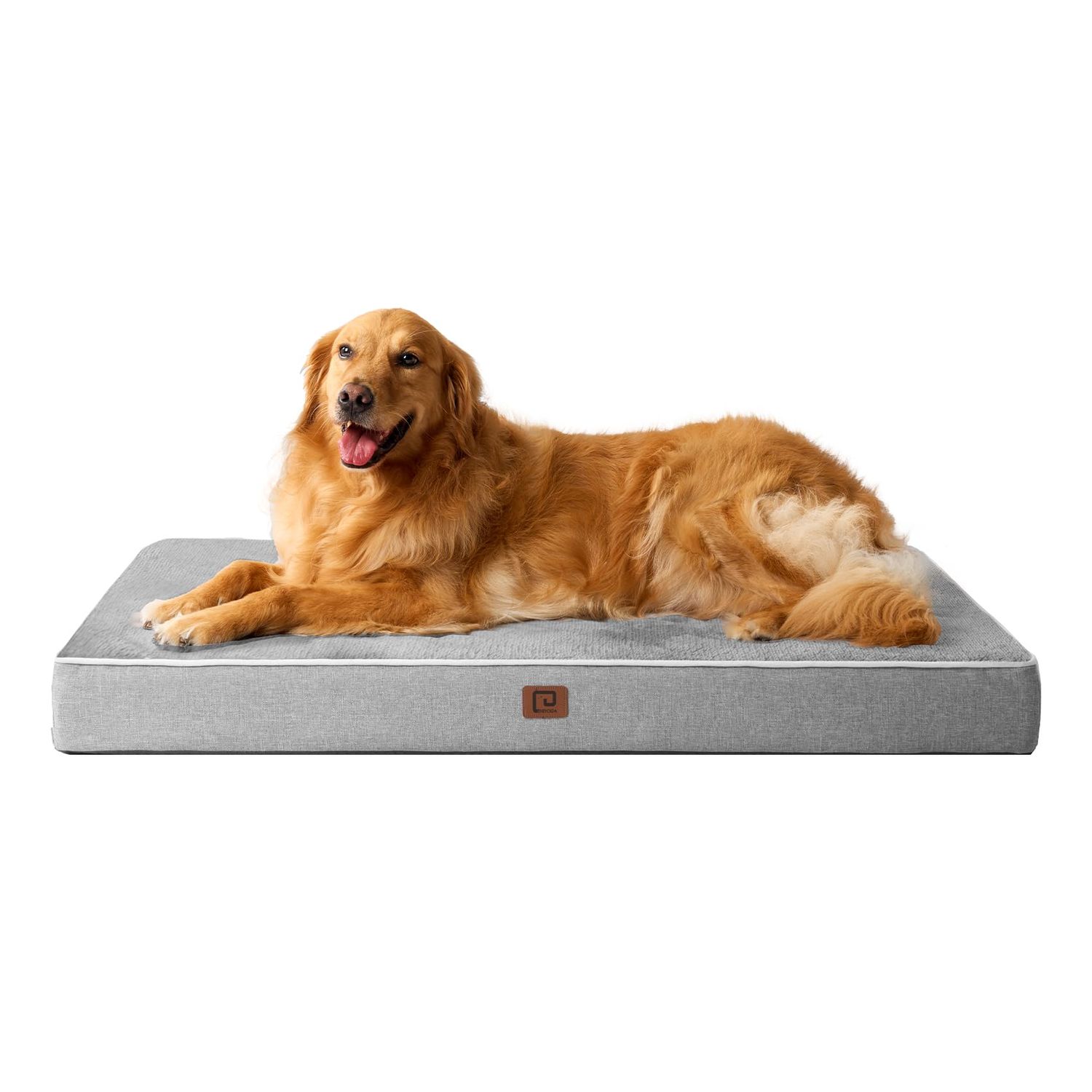 EHEYCIGA Waterproof Dog Bed Orthopedic 41"x27", Memory Foam Pet Bed for XLarged Dogs, Washable Pet Mat with Removable Cover, Grey