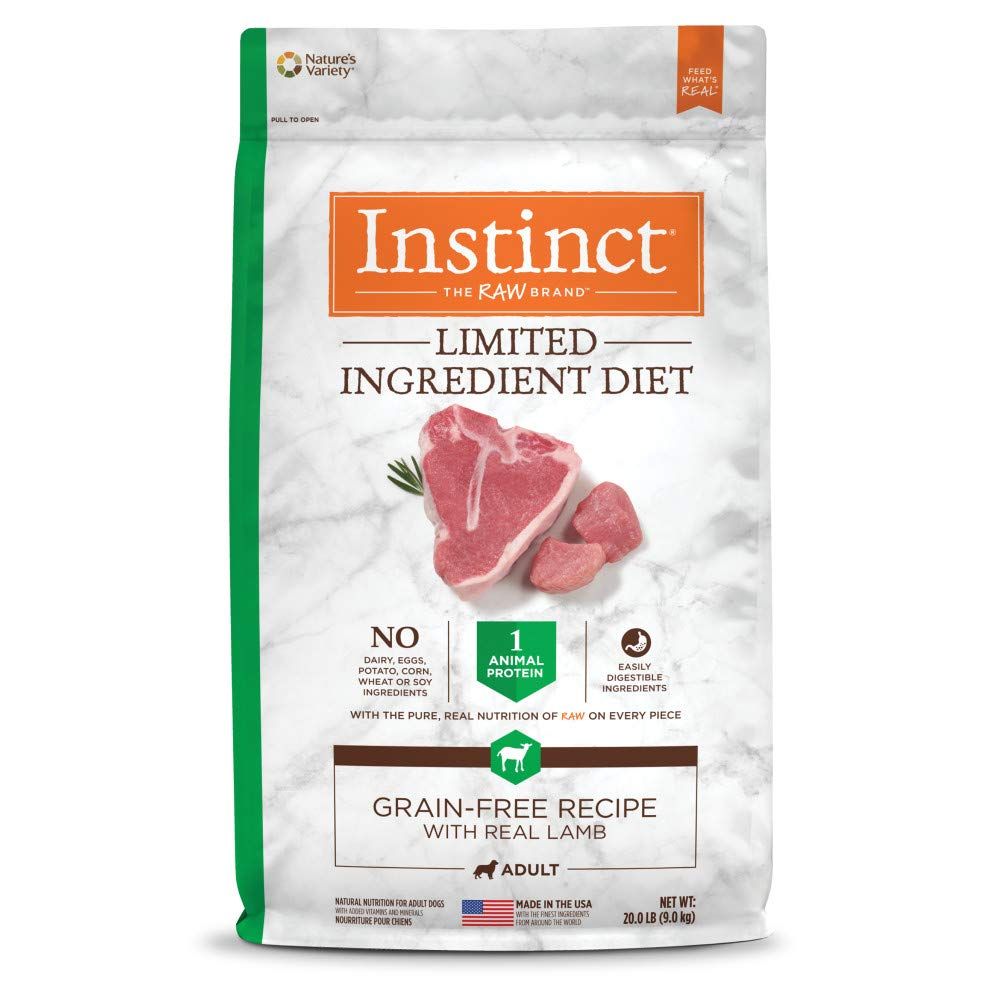 Instinct Limited Ingredient Diet, Natural Dry Dog Food, Grain Free Recipe - Real Lamb, 20 lb. Bag