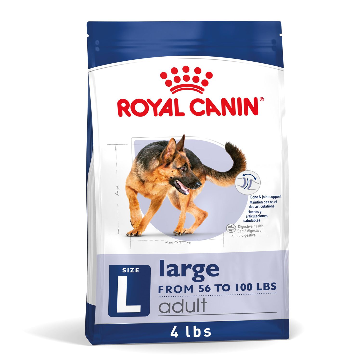 Royal Canin Size Health Nutrition Large Adult Dry Dog Food, 4 lb Bag
