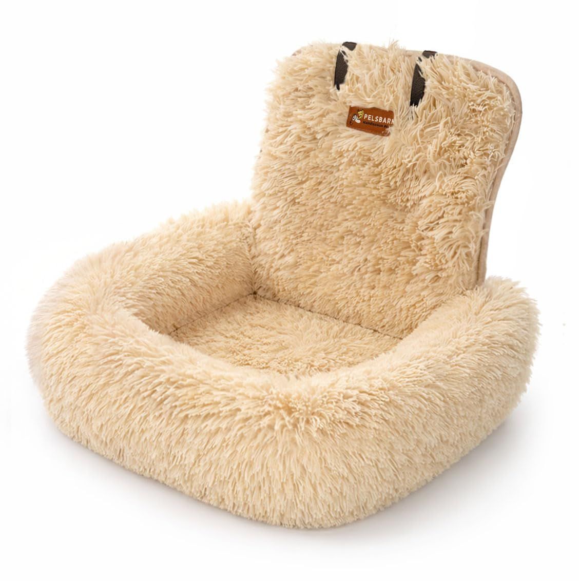 Pelsbarn Soft Comfortable Dog Protecting Car Bed 2.0 Extra Small (Beige)
