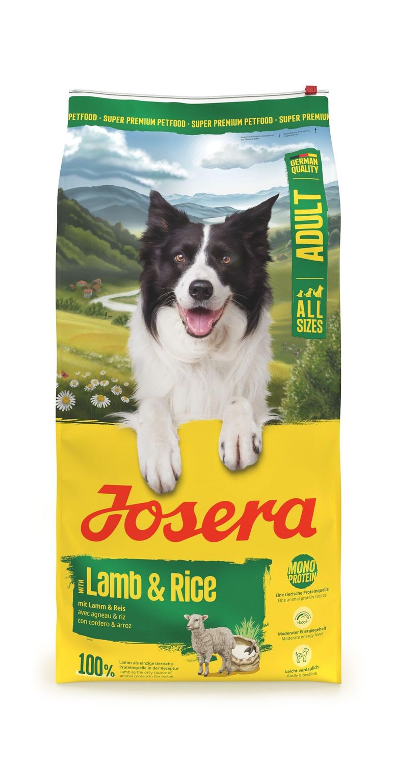 JOSERA Adult Lamb &amp; Rice (1 x 12.5 kg) | Premium Dry Food for Adult Dogs | Monoprotein - 100% Lamb | Low Protein &amp; Fat Reduced - Particularly Well Tolerated | Gluten Free | Pack of 1