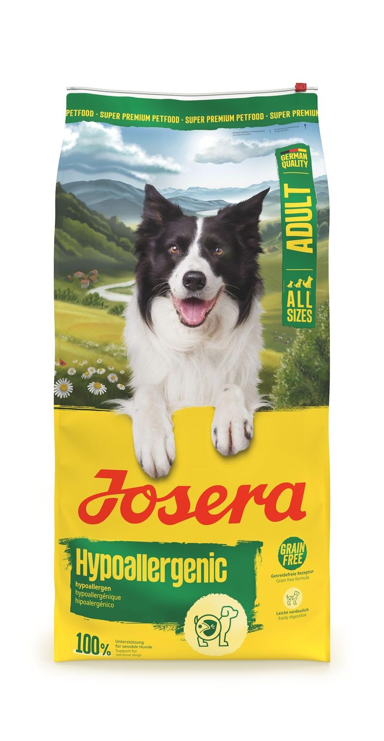 JOSERA Adult Hypoallergenic (1 x 12.5 kg) | Premium Dry Food for Adult Dogs with Intolerances | Insects as the Only Animal Protein Source | Grain-Free | Highly Digestible | Pack of 1