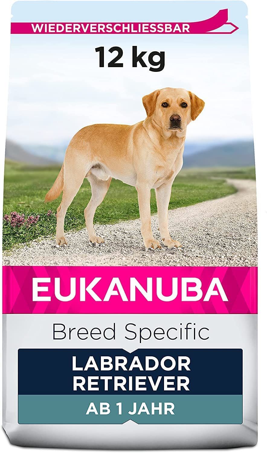 Eukanuba Breed Specific Dog Food - Dry Feed in a Chicken Flavour Specially Designed for Adult Labrador Retrievers, 12 kg