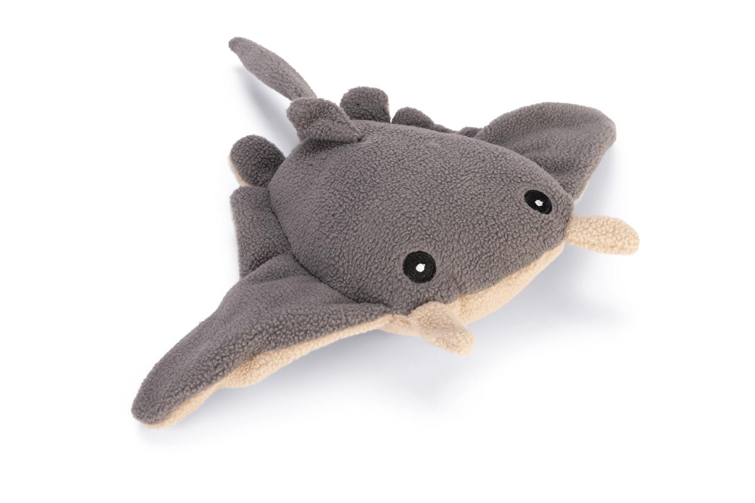 Beeztees Minus One Ray Dog Toy, Grey/Beige, 35 x 40 x 8 cm